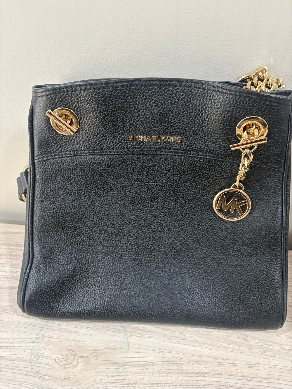 Michael Kors Black JetSet Chain Legacy Medium Convertible Shoulder Bag